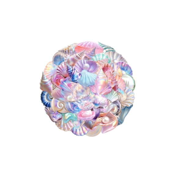 50PCS Seashells Stickers, Waterproof Conch Clamshell Pearls Decals for Scrapbook DIY Crafts Album Planner