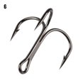thumbnail image 1 of 50PCS/Set Black Nickel Lure Sharpened High Carbon Steel Treble Jig Fishhooks Fishing Tackle 6, 1 of 8