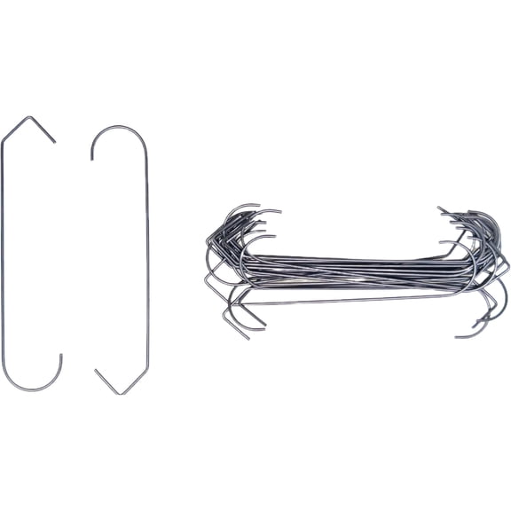 50 Pcs 7 Inch Metal CV Hooks for Powder Coating & Paint, 0.076" Wire Steel Hanging Hooks (15lbs Capacity), Heat Resistant Utility Hangers for Spray Painting, Plating & Industrial Use