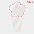 50PCS Single Bouquet Flower Wrapping Paper Transparent Cellophane Gift