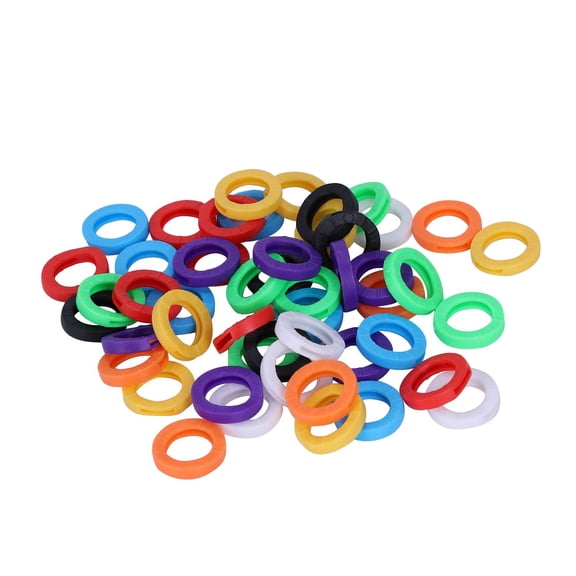 50PCS Small Size ID Identify Key Ring Cap Tag