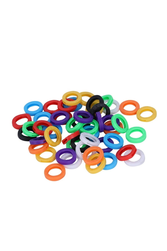 50PCS Small Size ID Identify Key Ring Cap Tag