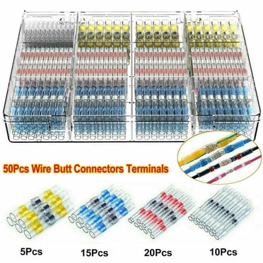 Wirefy 180 PCS Heat Shrink Butt Connectors Kit - Marine Grade Butt