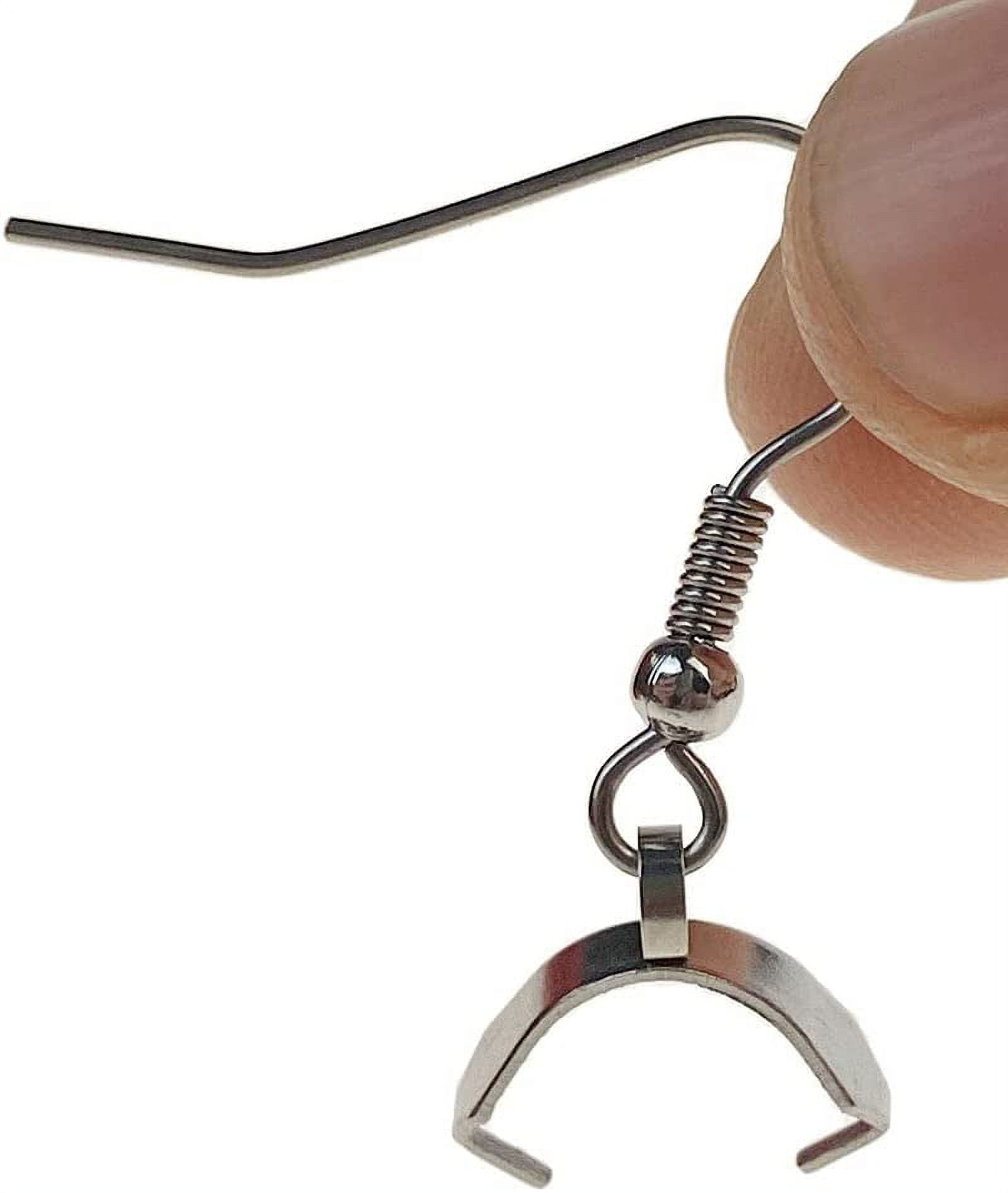 50PCS Stainless Steel Earring Hooks Ear Wire Buckle DIY Jewelry