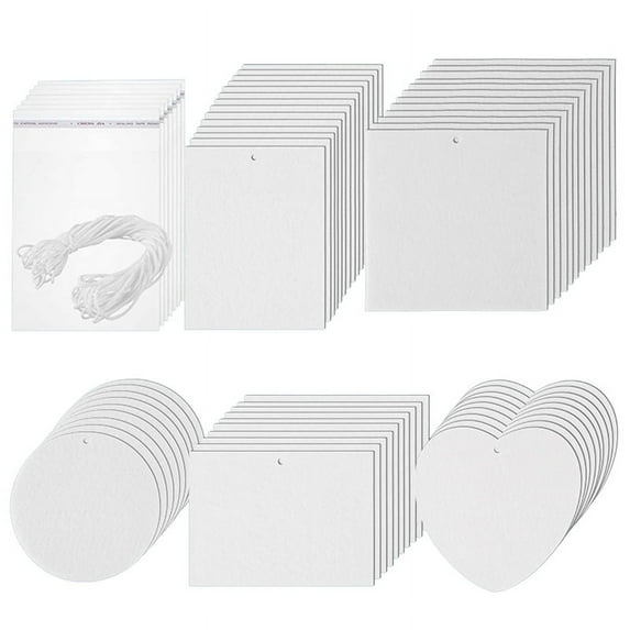 50PCS Sublimation Air Freshener Sheets Felt Air Freshener Rectangle Fragrant Sheets with Rope for Car Decoration