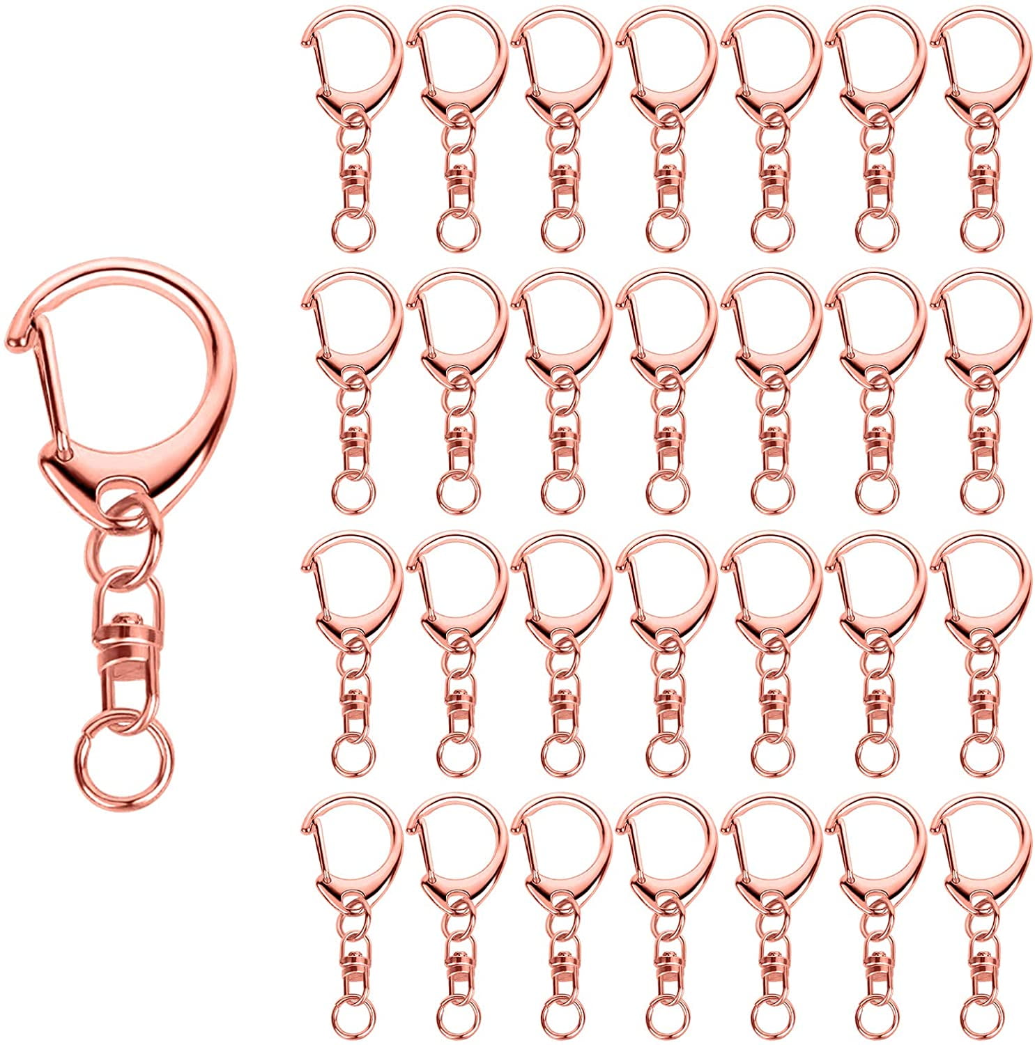 20pcs Swivel Clasps Lanyard Snap Hook and Flat Key Rings Metal  Hooks Key Chain Clip Swivel Lanyard Snap Hook Lobster Claw Clasp for  Crafts, Keychain Clip Lanyard, Jewelry DIY, Silver Black