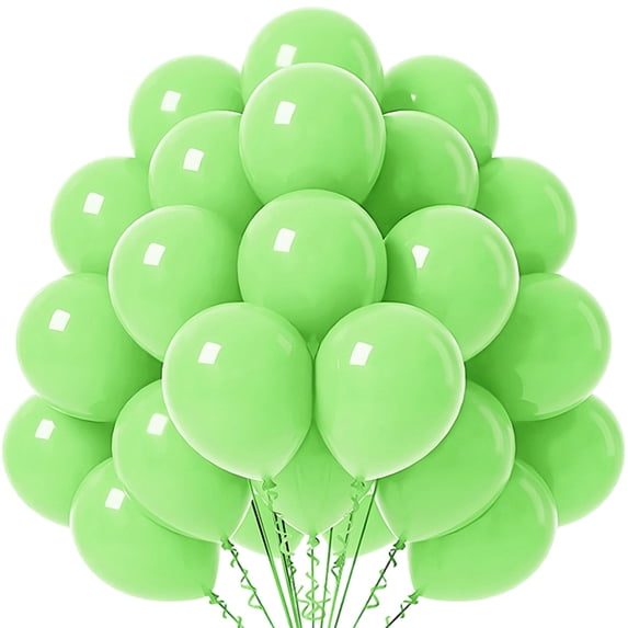 50PCS Thickened Green Balloons 10 Inches Party Decoration Plastic Balloons Set for Arch Garland and Event Decor