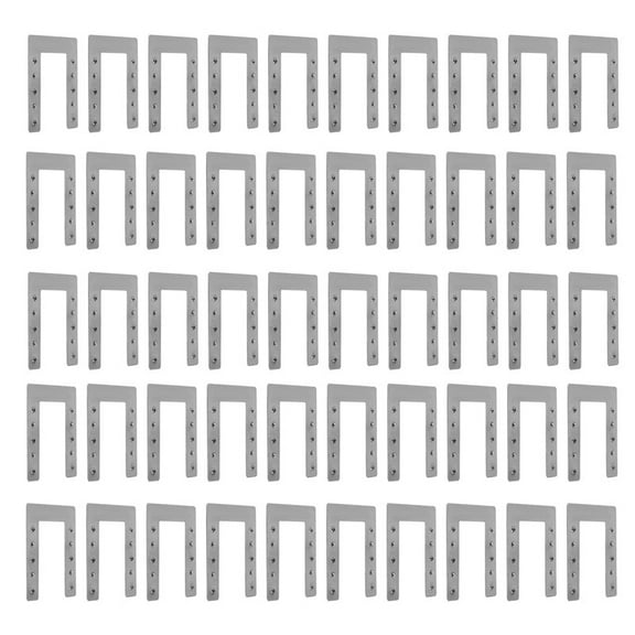 50PCS U-Type Stainless Steel Protection Double Spike Gasket Solar Conductive Plate Photovoltaic Support