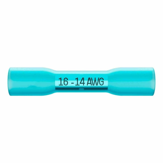 50PCS Waterproof Butt Splice Terminals 16-14AWG Heat Shrink Wire Connectors