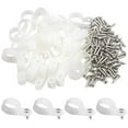 thumbnail image 1 of 50PCS White Nylon R-Type Cable Clamp Fastener for 19.4mm ( 3/4" ) Dia Wire Tube Plastic Wire Cord Clip Fixer with 50 Pack Screws for Wire Management, 1 of 5