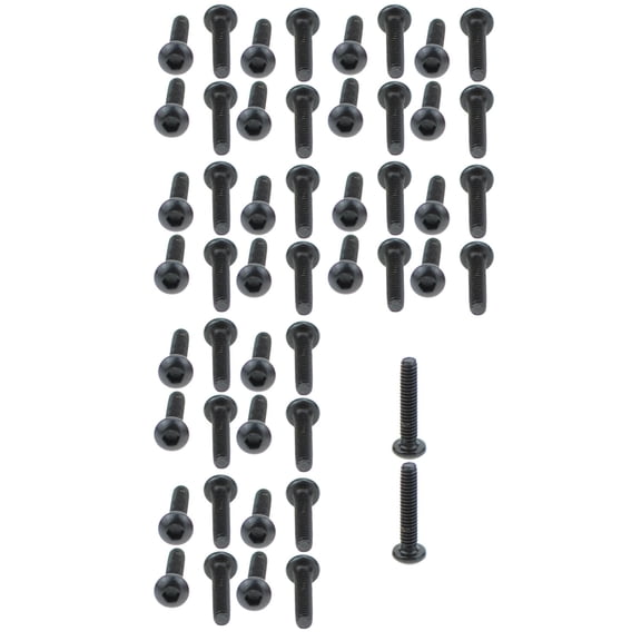 High-Strength Black 10.9 Grade Carbon Steel Round Head Hex Socket Screws M2.5X10(50pcs)