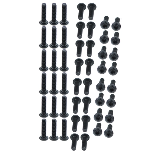 High-Strength Black 10.9 Grade Carbon Steel Round Head Hex Socket Screws M2.5X15(50pcs)
