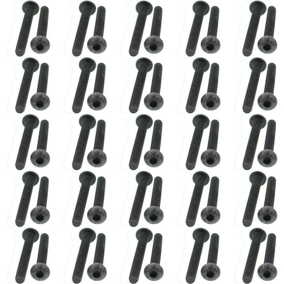 High-Strength Black 10.9 Grade Carbon Steel Round Head Hex Socket Screws M2.5X16(50pcs)