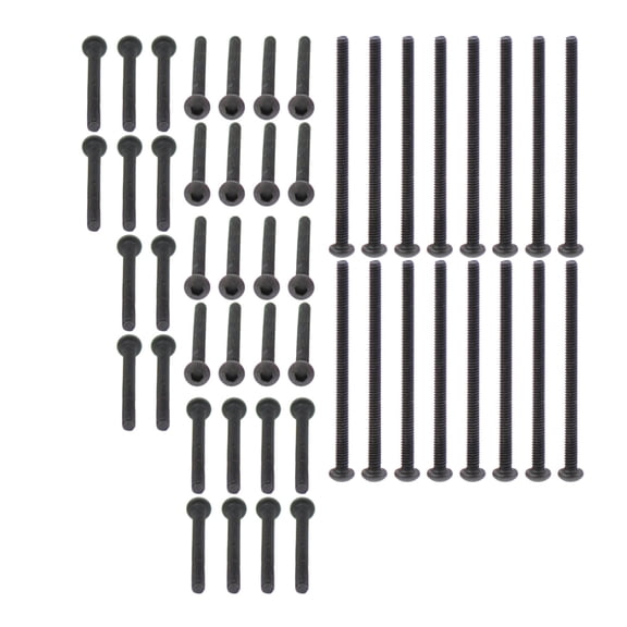 High-Strength Black 10.9 Grade Carbon Steel Round Head Hex Socket Screws M2.5X6(50pcs)