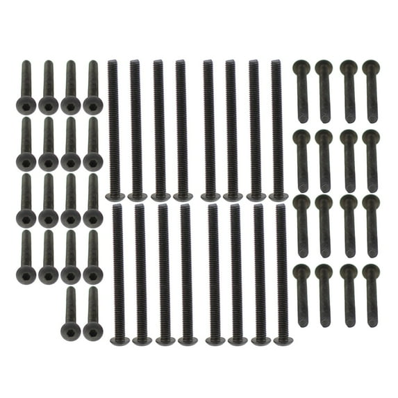 High-Strength Black 10.9 Grade Carbon Steel Round Head Hex Socket Screws M2.5X7(50pcs)
