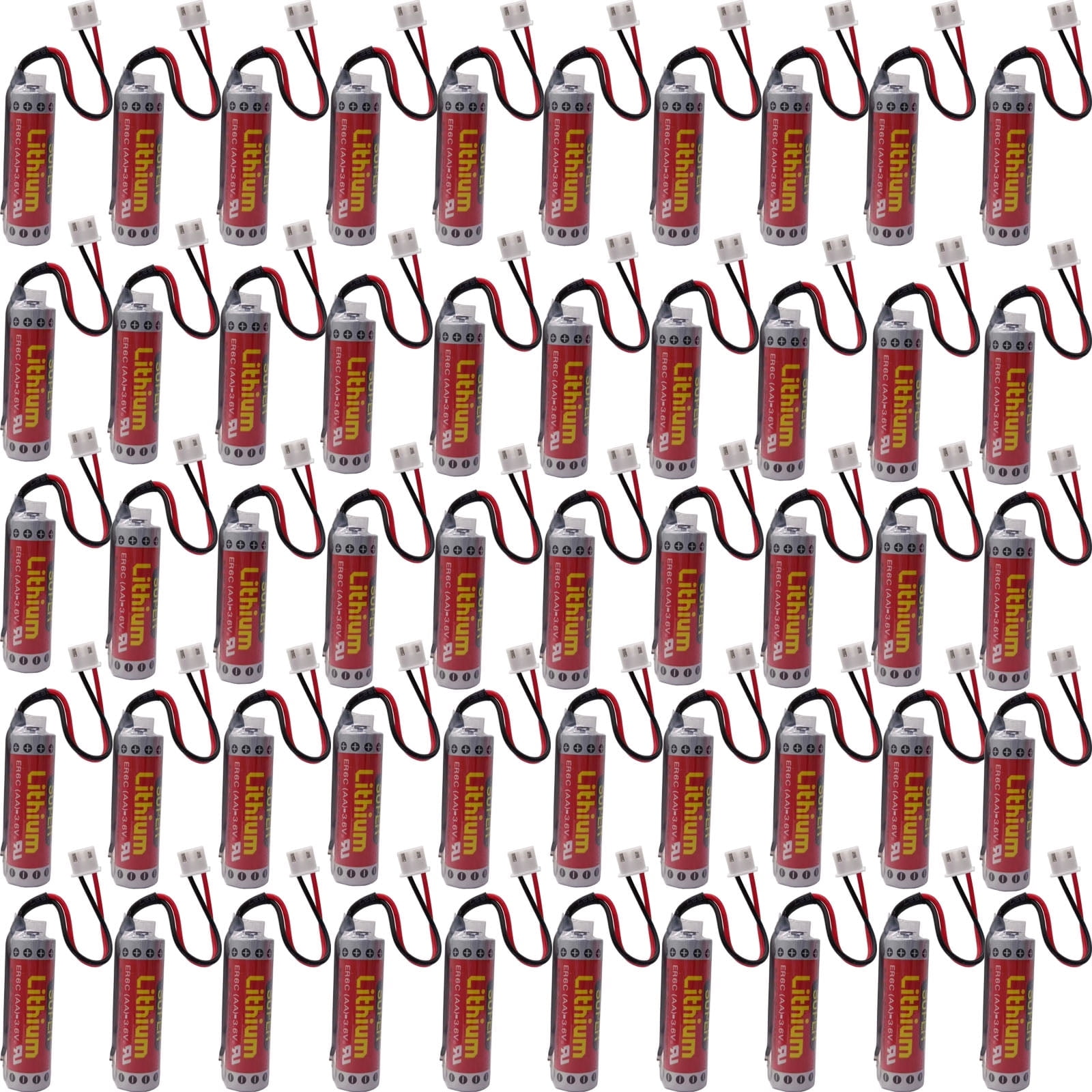 50PCS er6c 3.6v 1800mAh battery AA battery