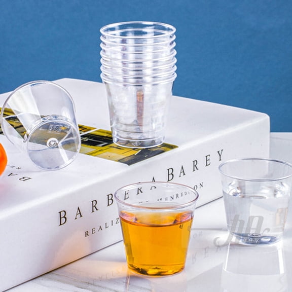 50PCS30ML Plastic Shot Glasses,Clear Disposable Party Cups for Vodka, Mini Plastic Containers for Sauce, and Sample Tasting