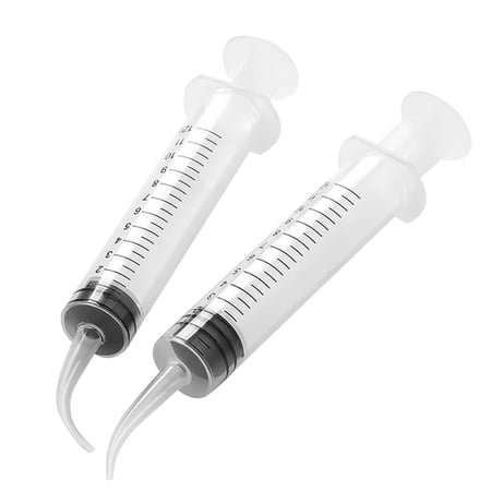 50PCs Disposable 12cc Irrigation-Syringe with Curved-Tip by VASTMED