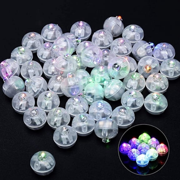 50PCs Mini Led Lights, Led Balloons Light up Balloons for Party Decorations Neon Party Lights for Paper Lantern Easter Eggs Birthday Party Wedding Halloween Christmas Decoration
