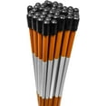 thumbnail image 1 of 50PK 48" Heavy Duty 5/16” Diameter Hi Visibility Safety Orange Driveway Markers w/Reflective Tape – Rods Stakes Guides, 1 of 2