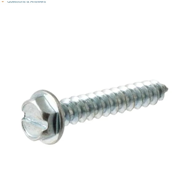 50PK Everbilt #10 x 1-1/2 inch Zinc Hex Head Slotted Sheet Metal Screws 801532