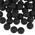 thumbnail image 1 of Uxcell 50 Pack 12mm Silicone Beads, Round Loose Rubber Bead for DIY Black, 1 of 7