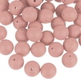 thumbnail image 1 of Uxcell 50 Pack 12mm Silicone Beads, Round Loose Rubber Bead for DIY Dark Pink, 1 of 7