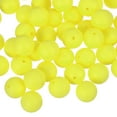 thumbnail image 1 of Uxcell 50 Pack 15mm Silicone Beads, Round Loose Rubber Bead for DIY Pale Yellow, 1 of 7
