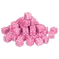 thumbnail image 1 of 50Pack 6 Sided Acrylic Dice, 19mm/0.75" Large D6 Opaque Game Dice Bulk for Table Board Games Birthday Theme Party Fun Supply, Pink, 1 of 6