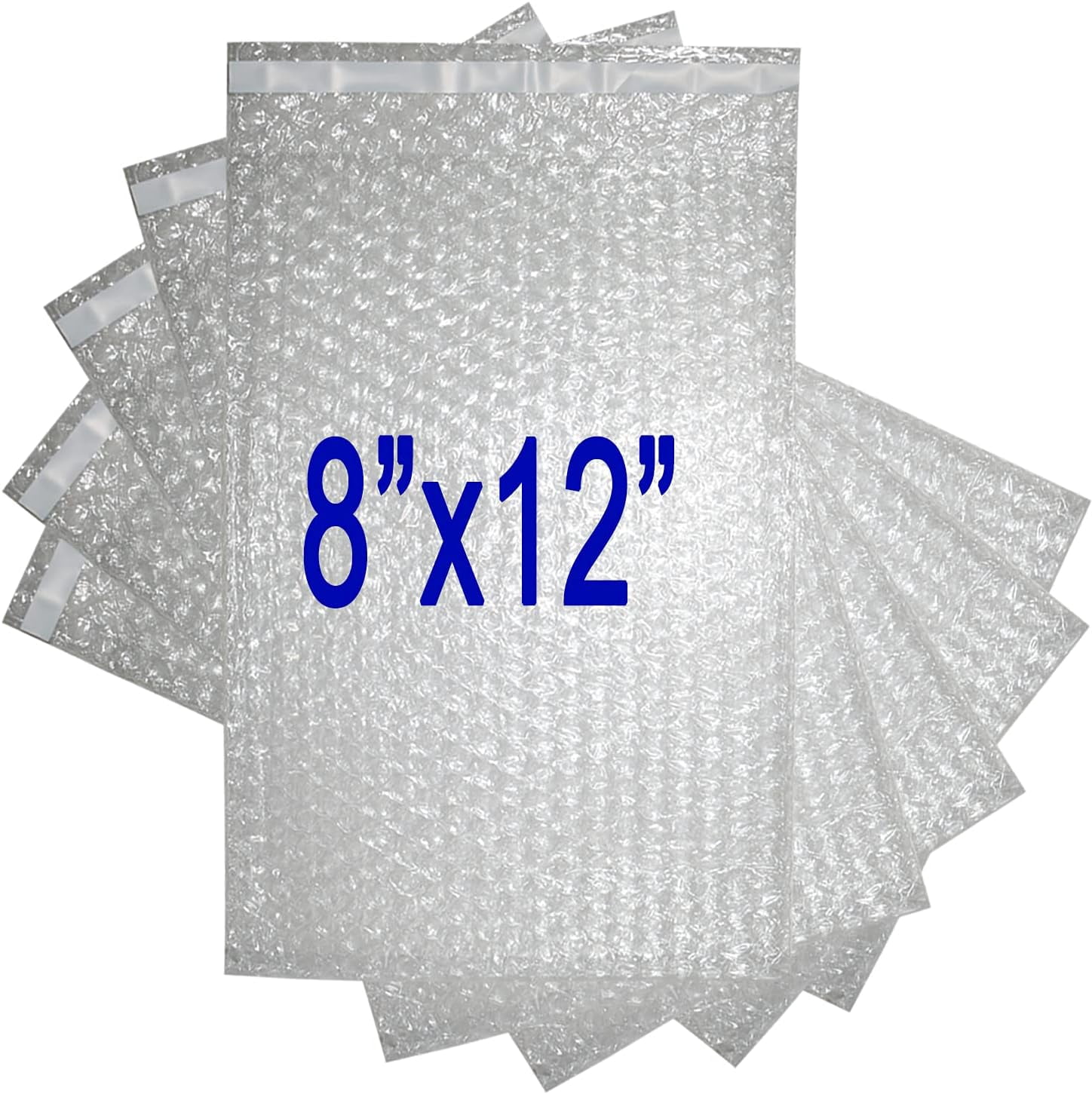 50Pack 8x12 INCH Bubble Out Bags Self-Seal Pouches for Moving, Shipping, and Storage, Wrap Cushioning Packaging Bag Double-Side Premium Sealing Pouch