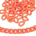thumbnail image 1 of 50Pack Acrylic Linking Chain Rings, 29mm Plastic C-Clips for DIY, Orange Red, 1 of 6