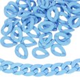 thumbnail image 1 of 50Pack Acrylic Linking Chain Rings, 29mm Plastic C-Clips for DIY, Sky Blue, 1 of 6