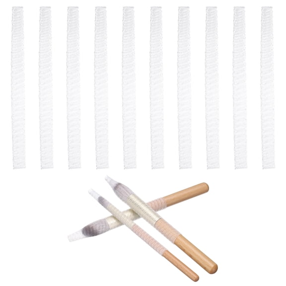 50Pack Makeup Brush Protector, 12cm PE Plastic Mesh Sleeve Cover, Clear
