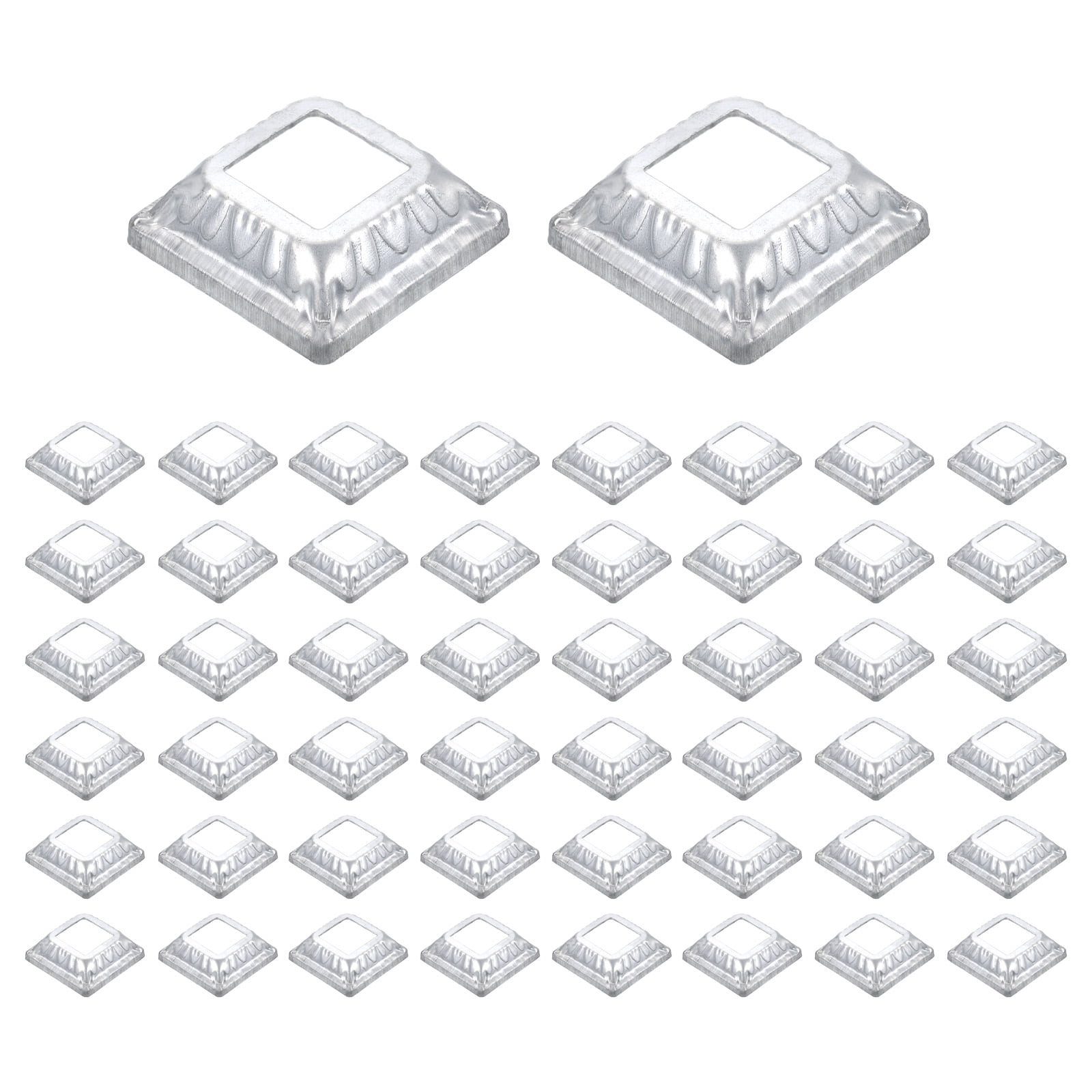 50Pack Post Base Cover, 1.75x1.75 Metal One-Piece Post Skirt Porch ...