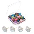 thumbnail image 1 of 50Pack Rhinestone Push Pins, 12mmx13mm Decorative Thumb Tacks, Multicolor/Gold, 1 of 7