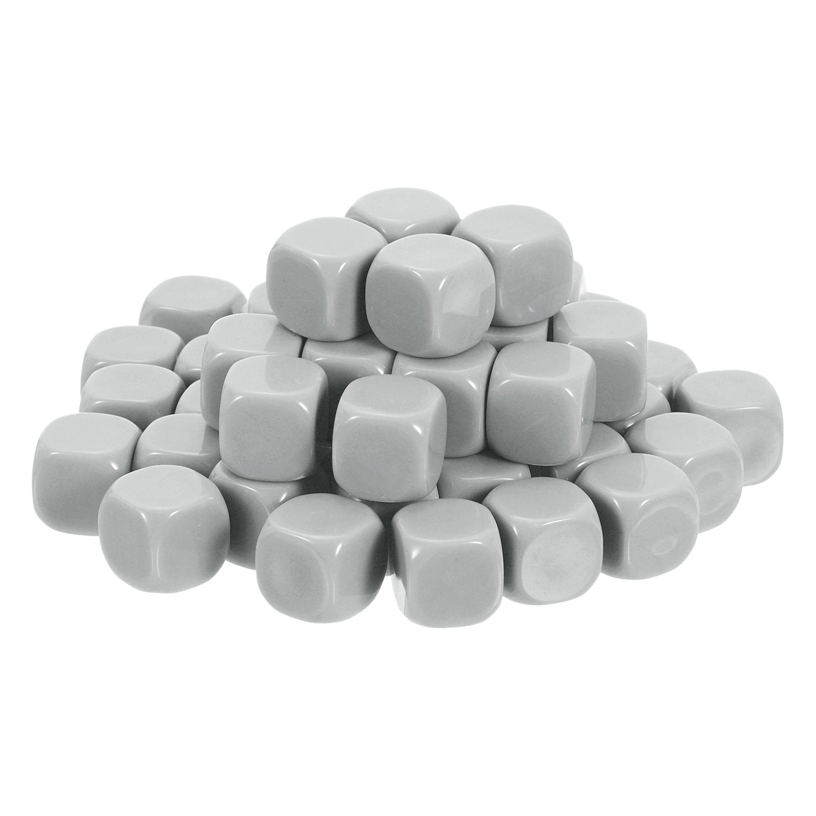 50pack rounded blank six sided dice 16mm 0 6inch acrylic dice light