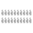 thumbnail image 1 of 50Pack Slide on End Clasps, 6mm Tube Ball Bead Slider Crimp Ends, Silver Tone, 1 of 6