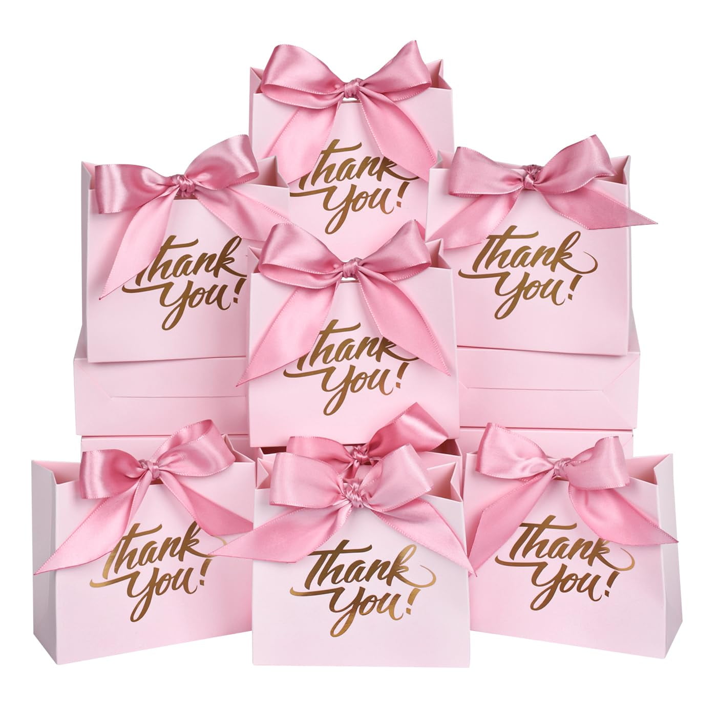 50Pack Small Thank You Gift Bags, 4.5x1.8x3.9 Inch Mini Gift Bags with — free download