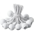 50Pack White Tarp Ball Bungee Cords 8 Inch, Heavy Duty Bungee Cord Balls Weather Resistant