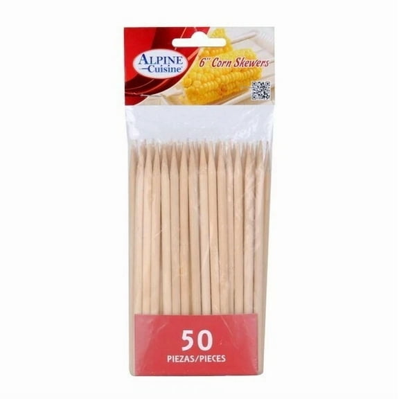 50Pc 6In Bamboo Skewers Bbq Corn Kebabs Grilling Chocolate Fountain