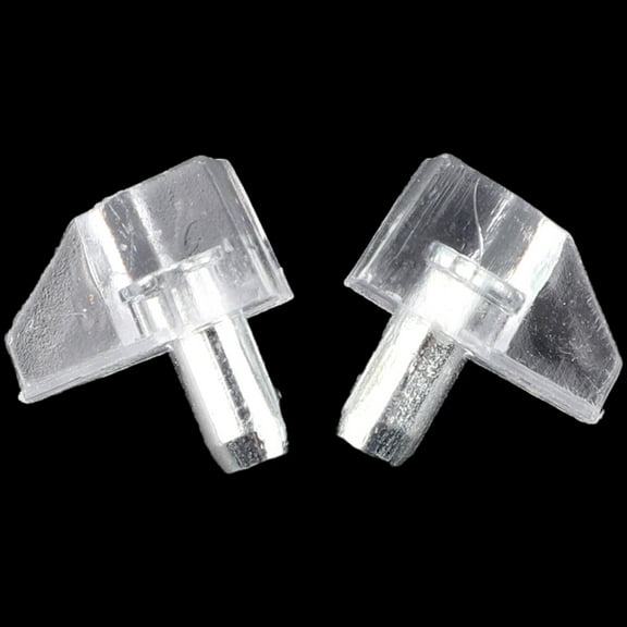 50Pc Clear Kitchen Cabinet Shelf Supports Pegs / Studs With Metal Pin