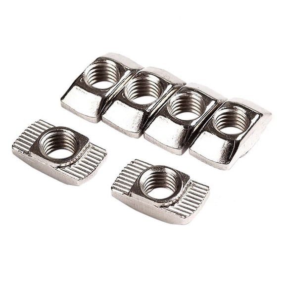 50Pc M3/M4/M5*10*6 T Nut Slot T-nut Sliding for 20 Series T Nut Hammer Drop Nut Fasten Connector High Strength Hardness