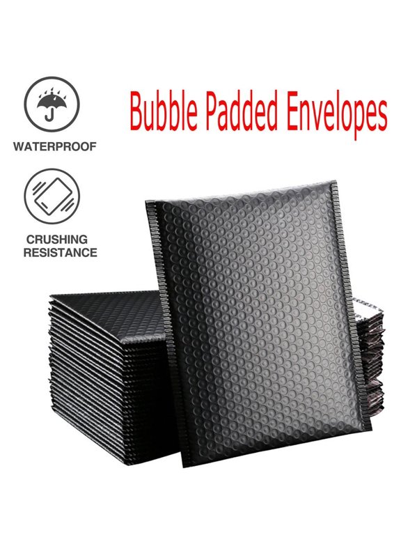 50Pc Small Waterproof Bag Compatible Black Bubble Mailers, Crush-deflecting Padded Envelopes, Self-Seal Poly Bags for Shipping, Great for Mailing Apparel Accessories, Handwritten