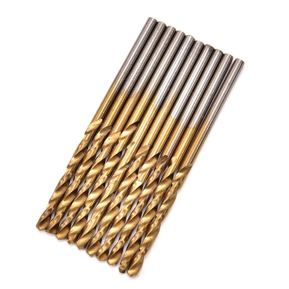 50Pc Titanium Coated HSS High Speed Steel Drill Bit Set Tool 1/1.5/2/2.5/3mm New