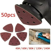 50Pc Triangle Sanding Paper Assorted Sandpaper 40/60/80/120/240Grit For Oscillating Tool Sanding Abrasive Grinding Polishing Pad