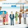 thumbnail image 1 of 50Pcs 1:30 Scale Painted Model People Train Passengers Figures, 1 of 8