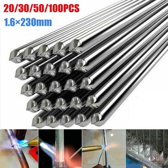 50Pcs 1.6*230Mm - Aluminium Welding Rods Wire Brazing Melt Solder Low Temperature Fangkenuo