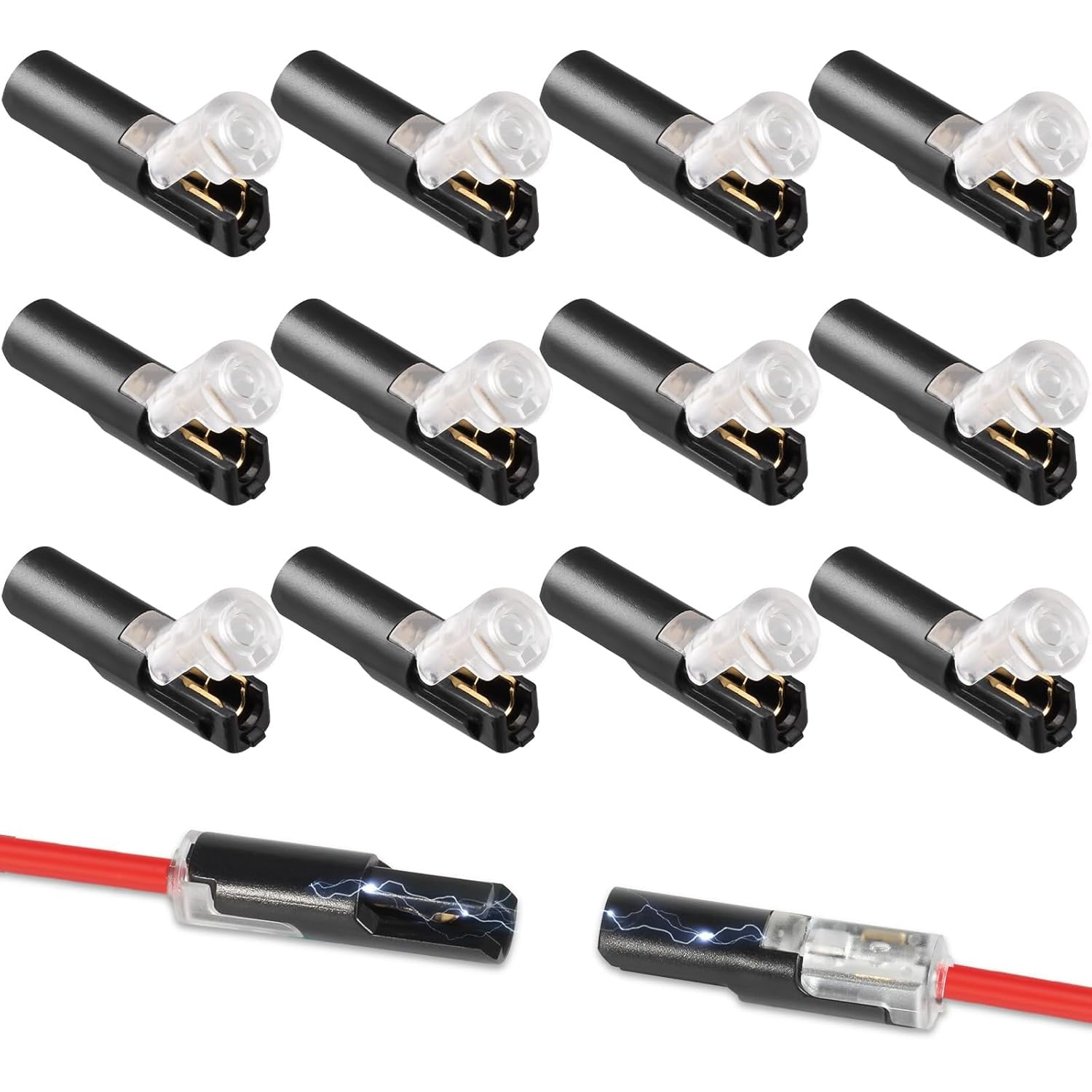 One Wire Connector 50Pcs 1 Pin Low Voltage Wire Plug-in Connector, 1 Wire Quick Disconnect ...