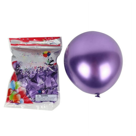 50Pcs 10 Inch Metallic Color Latex Balloons Thick Chrome Glossy Metal Pearl Balloon Globos for Party Decor -