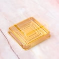 thumbnail image 1 of 50Pcs 100g Moon Cake Box Square Plastic Egg Yolk Pastry Box for Festival, 1 of 7